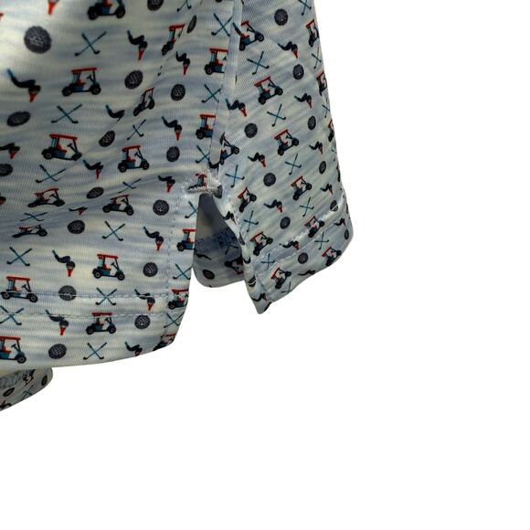 TailorByrd Polo Mens Size Medium Blue Golf Cart SPF 30 Performance Shirt Preppy - Picture 8 of 10